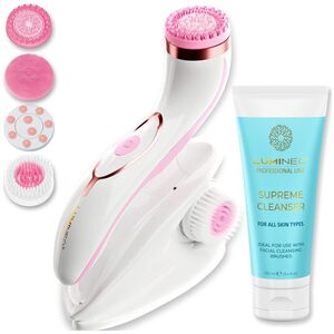 Επαγγελματική Σειρά LUMINEO Szczoteczka do twarzy Brush Pro ροζ + Καθαριστικό Τζελ Lumineo για όλους τους τύπους δέρματος 100 ml