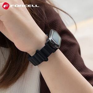 Λουράκι για Mi Band 8 Xiaomi Forcell F-Design FX8 αγκράφα σιλικόνη μαύρο