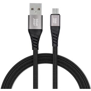 Καλώδιο USB A σε Micro USB Blue Star 2A με πλέξη 1,2 m TFK-DC-003 μαύρο