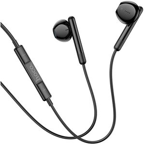 HOCO ενσύρματα ακουστικά Jack 3,5 mm με μικρόφωνο M93 μαύρα