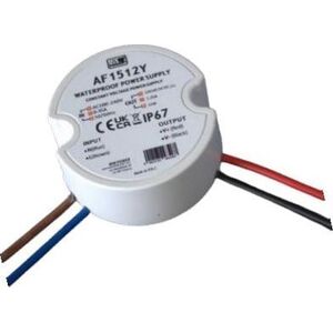 MW Power 15W 12V/1.25A round LED power supply, IP67
