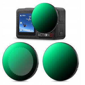 Zestaw 2x Filtr Szary Regulowany Nd2-32 + Nd32-512 Dji Osmo Action 3 4 5 Pro / Sku.2359