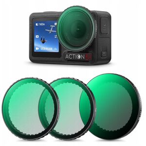 Zestaw Filtrów 3w1 Pl + Nd2-32 + Black Diffusion 1/4 Do Dji Osmo Action 3 4 5 Pro / Sku.2360