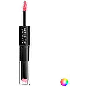 L’Oreal Paris L'OREAL_Infallible 24H Duo Lipstick długotrwała pomadka i błyszczyk do ust 2w1 121 Flawless Fuschia