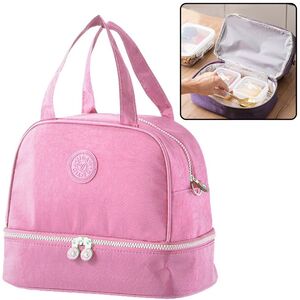 Torba Termiczna Izolacyjna Śniadaniowa Pas z Regulacją Różowa 27cm