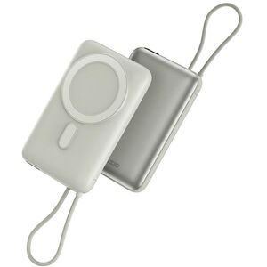 PowerBank Bazic Fusion Mag 10000mAh MagSafe καλώδιο USB-C γκρι