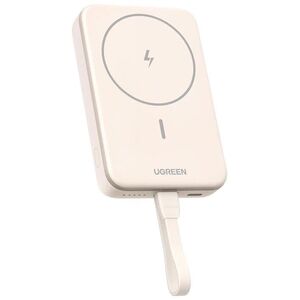 Powerbank magnetyczny 10000mAh UGREEN PB760 PD 20W MagSafe + kabel USB-C (beżowy)