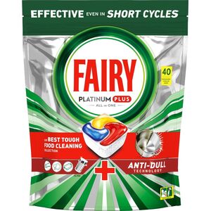 CAPS DISW FAIRY PLATINUMPLUS LEMON 40PCE