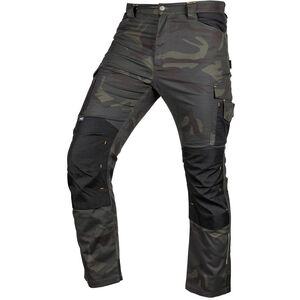 Spodnie robocze Mix&Match, Canvas, wzmocnienia z Cordury, zielone moro, rozmiar M