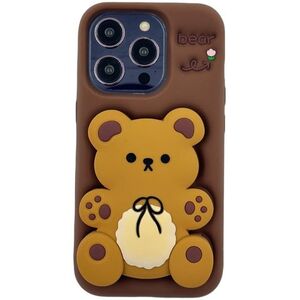 ETUI CASE 3D BEAR Z UCHWYTEM IPHONE 15 standard