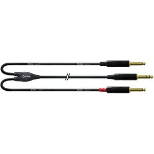 Cordial 6.3 mm to 2 x 6.3 mm audio cable, 6 m