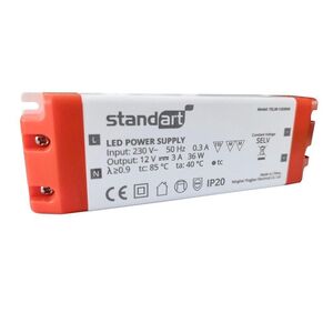 ΤΡΟΦΟΔΟΤΙΚΟ ΡΕΥΜΑΤΟΣ LED 36W 3A 12V DC IP20