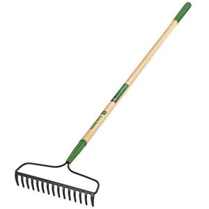 Dirvos greblys su medine rankena, 166cm, 15 dantu John Deere®