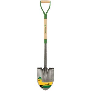 Apvalus kastuvas su mediniu kotu 113 cm ir plienine D formos rankena John Deere®