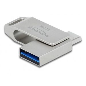 DeLOCK Pendrive USB-C + Typ-A 5 Gbps 32 GB - metalowa obudowa