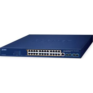 Switch Planet PLANET GS-4210-24UP4X łącza sieciowe Zarządzany L2/L4 Gigabit Ethernet (10/100/1000) Obsługa PoE Niebieski