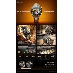 SMARTWATCH REMAX WATCH17 ΜΑΥΡΟ/ΧΡΥΣΟ