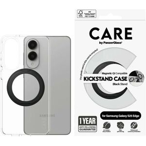 Θήκη CARE by PanzerGlass Feature Black Kickstand & QI για Samsung Galaxy S25 Edge διαφανής