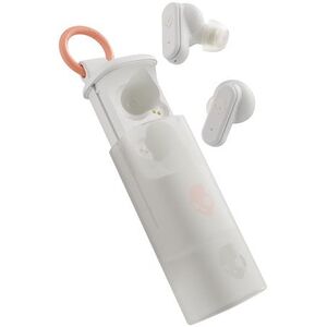Skullcandy Dime Evo True Wireless Bluetooth Earbuds, White/Orange