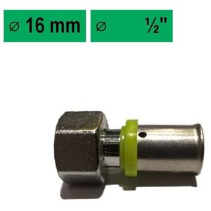 FEMALE COUPLING SWIVEL NUT 16X2,00 -1/2F