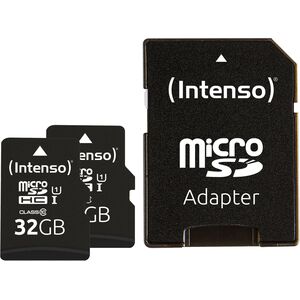 Intenso microSD Card UHS-I 32GB SDHC Premium double pack