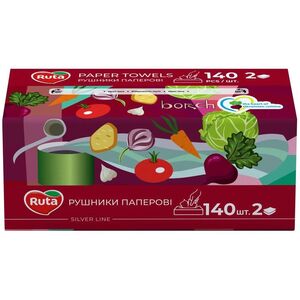 PAPER TOWEL WITH LEAVES RŪTA 140 PCS
