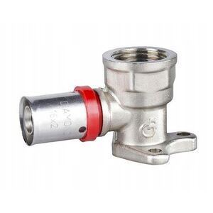 Diamond kolano naścienne zaprasowywane, KOL-Ł, PEX-AL-PEX z mosiądzu 1/2"x20 FZZ-010.1/2X20.KOL-Ł