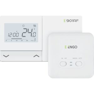 E901RF - Ασύρματος, ηλεκτρονικός ρυθμιστής θερμοκρασίας - εβδομαδιαίος, ENGO.+ BON (DWZ)