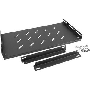 Lanberg Półka do szaf z kątownikiem 19" 450" Czarna (AK-1014-B)