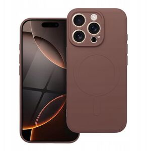 Θήκη SILICONE MAG COVER συμβατή με MagSafe για IPHONE 16 Pro καφέ