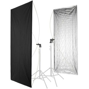 Διπλής όψης πάνελ Falcon RR-5684SB1 142x213cm Ασημί / Μαύρο