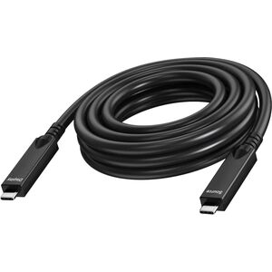 Aktives optisches Kabel - 2 Lanes unterstutzen DP 1.4 (16,2 Gbps) und USB 2.0 (480 Mbps) - 4 Lanes unterstutzen DP 2.1 (40 Gbps) und USB 3.2 (10 Gbps) - unterstutzt PD 60W Ladeleistung - verstarkt mit Kevlar - USB-C 3.2 (m) zu USB-C 3.2 (m) - Aussendu