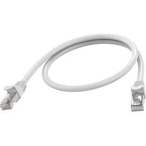 RJ45 (m) zu RJ45 (m) - STP geschirmtes Twisted-Pair - CAT 6a - 10 Gbps - 24 AWG - mit Knickschutz - 50 cm - weiss