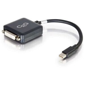 C2G 20cm Mini DisplayPort to DVI Adapter - Thunderbolt to Single Link DVI-D Converter M/F - Black - DisplayPort-Kabel - Mini DisplayPort (M) zu DVI-D (W) - 20 cm - Schwarz