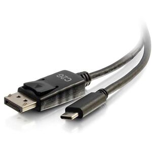 C2G 6ft USB C to DisplayPort Cable - 4K 30Hz - Externer Videoadapter - USB-C - DisplayPort - Schwarz