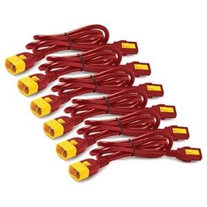 APC - Stromkabelkit - power IEC 60320 C13 zu IEC 60320 C14 - 10 A - 1.8 m - Rot - fur P/N: SCL500RMI1UC, SCL500RMI1UNC, SMT3000I-AR, SMT3000R2I-AR, SMTL750RMI2UC, SRT1500RMXLI