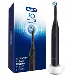 Ηλεκτρική Οδοντόβουρτσα Oral-B με Αισθητήρα Πίεσης | iO2 | Επαναφορτιζόμενη | Για ενήλικες | Αριθμός κεφαλών βουρτσίσματος που περιλαμβάνονται 1 | Αριθμός τρόπων βουρτσίσματος δοντιών 3 | Μαύρο