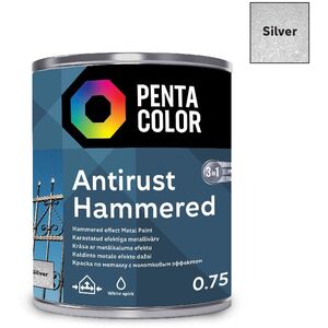 PAINT PENTAC ANTIRUST HAMMERED SLV 750ML