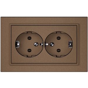 SOCKET TWO PLACESRP16-021 QR1000 MOCHA