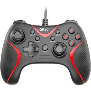C-TECH gamepad Theon pro PC/PS3, 2 προγραμματιζόμενα κουμπιά μακροεντολών, 2x αναλογικό, X-input, δονητικό, καλώδιο 1,8m