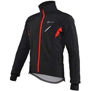 Kurtka sportowa wiatroszczelna rowerowa kolarska do -10C rozmiar L - czarna Kurtka sportowa wiatroszczelna rowerowa kolarska do -10C rozmiar L - czarna