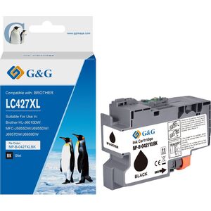 G&G συμβατό μελάνι / μελάνι με LC-427XLBK, NP-B-0427XLBK, μαύρο