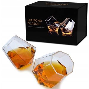 Ποτήρια ουίσκι "Diamond" (σετ 2 τεμαχίων) διαφανή