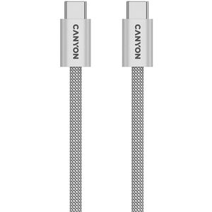 Καλώδιο CANYON OnWire 60MG C-C 60W Magnes με πλέξη 1m Γκρι