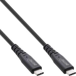 InLine® USB4 Καλώδιο, USB-C ST/ST, PD 240W, 8K60Hz, TPE μαύρο, 0,5m