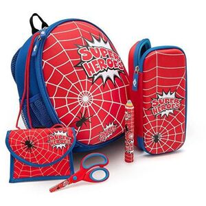 WEDO Παιδικό σακίδιο Spider με εσωτερικές/εξωτερικές διχτυωτές τσέπες ΚΟΚΚΙΝΟ
