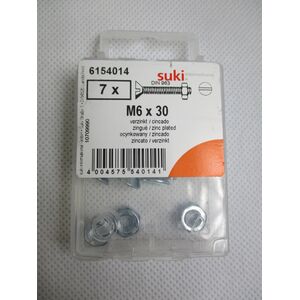 MACHINE SCREW M 6X30 ZINC DIN963/7PCS