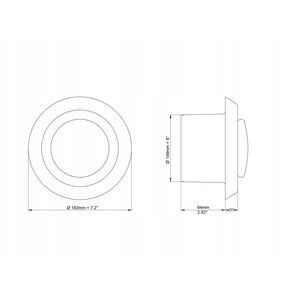 DIFFUSER WITH MOUNTING SPRINGS D100