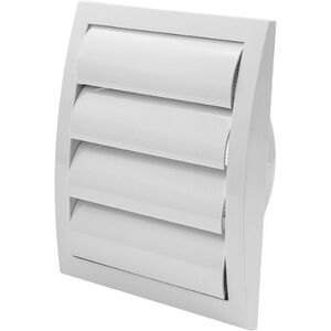 GRILLE WITH SHUTTERS 190X190/D150, WHITE