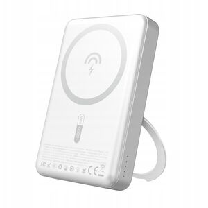 Powerbank Dudao K28 10000mAh PD 22.5W z MagSafe z metalową obudową i pierścieniem-podstawką - srebrny